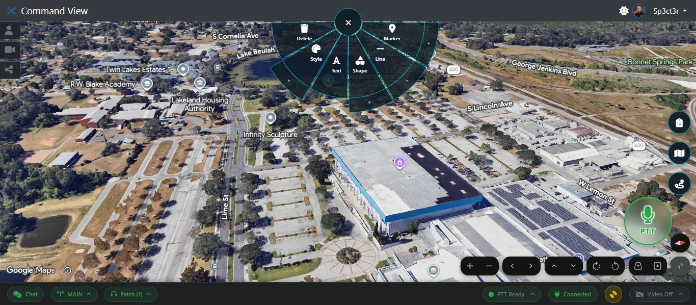 CommandView™ Tactical Map screenshot