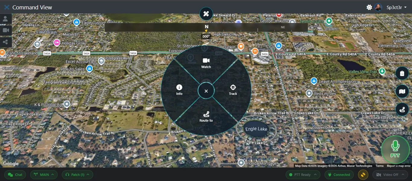 CommandView™ Sensor Fusion screenshot